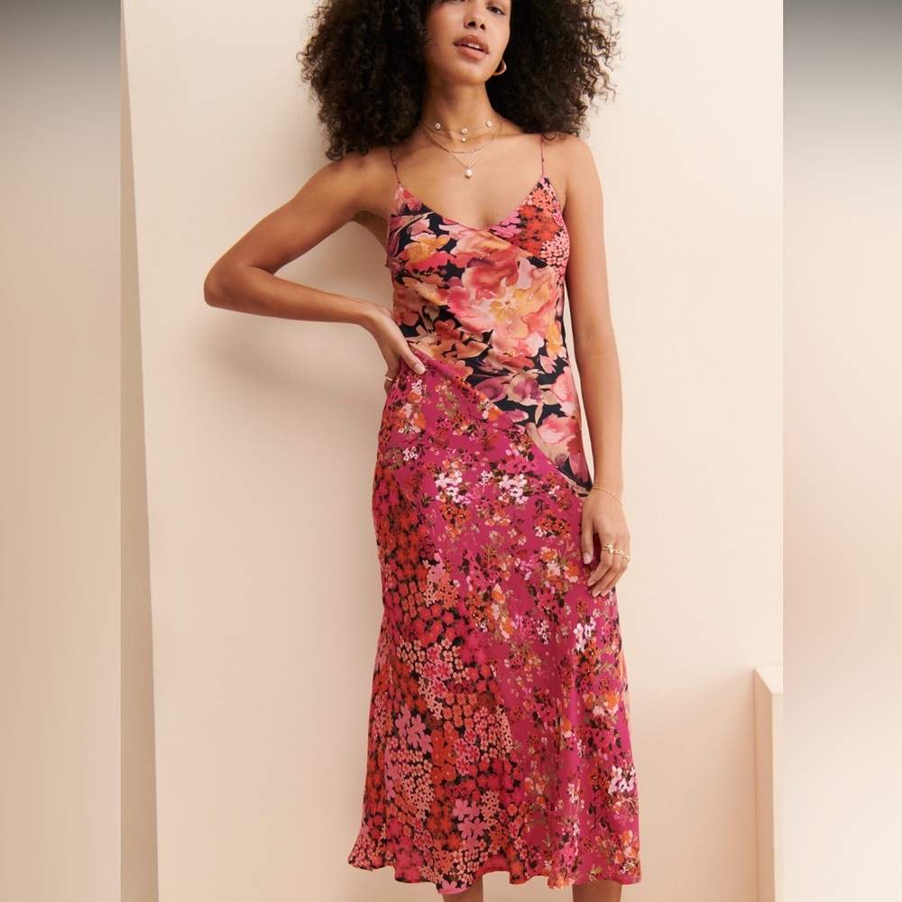 Vivian Midi Dress Floral Sundress for Weddings